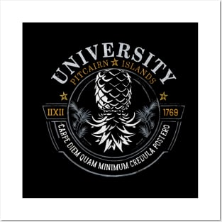 Upside Down Pineapple university style Posters and Art